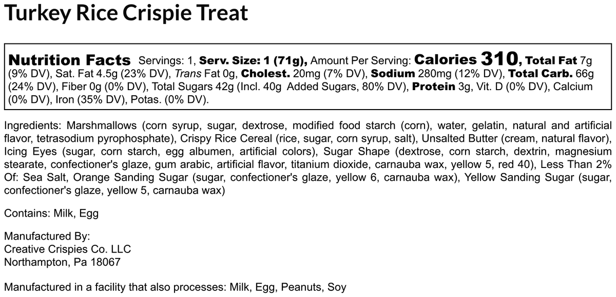 Fall Turkey and Pumpkin Rice Crispie Treats