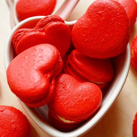 Macarons Heart Design (12), Handmade Gluten-Free Valentine's MACHEART12