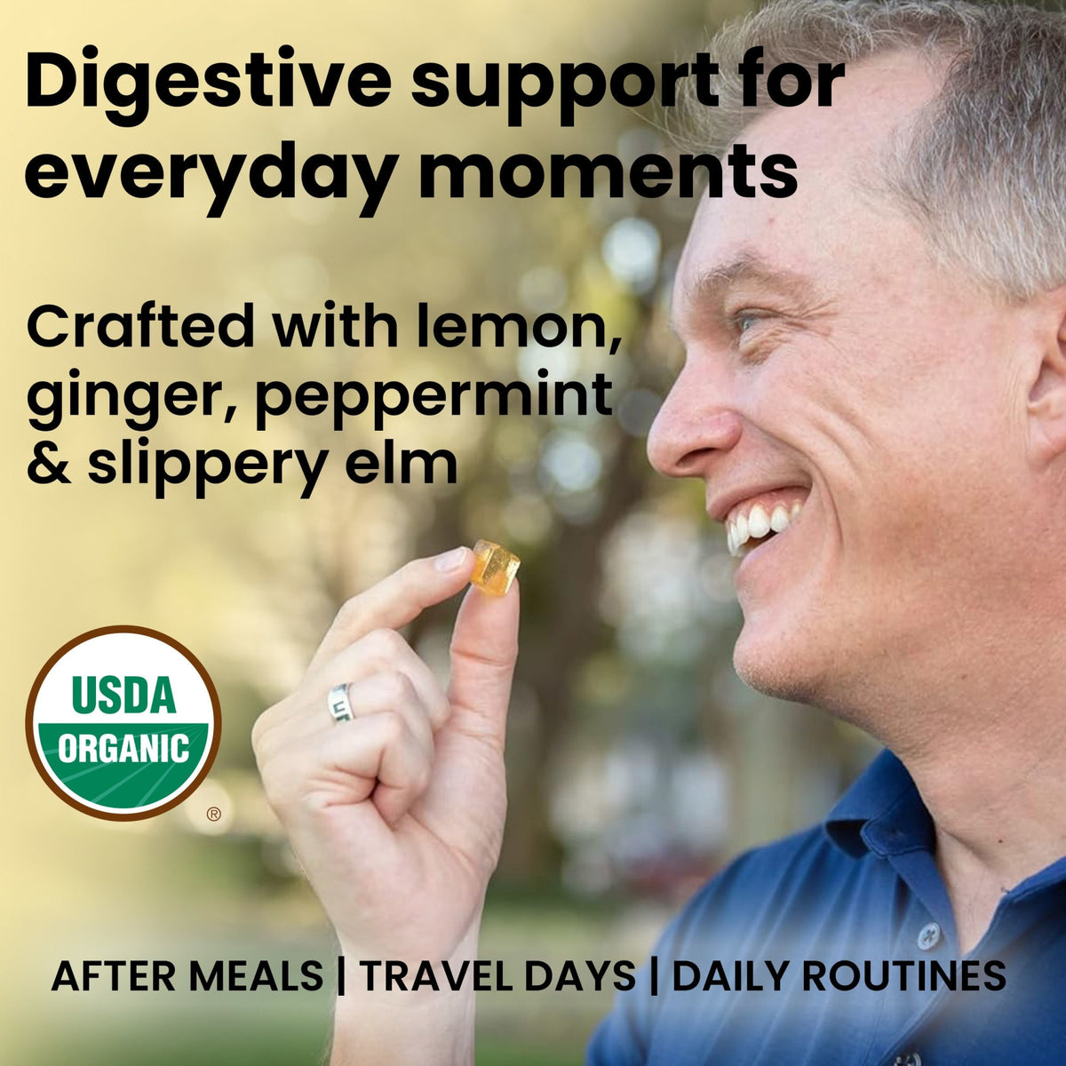 Digestive Organic Botanical Lozenges – Supports Nausea Support, Travel Sickness – Lemon, Ginger, Peppermint, Slippery Elm – Gluten-Free, Non-GMO, Vegan* ECSBD003 - 4