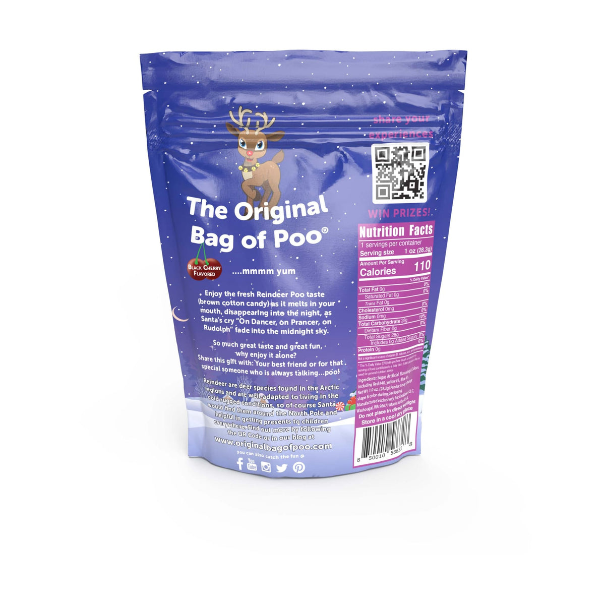 The Original Bag of Poo - Reindeer Cotton Candy 21001-cs
