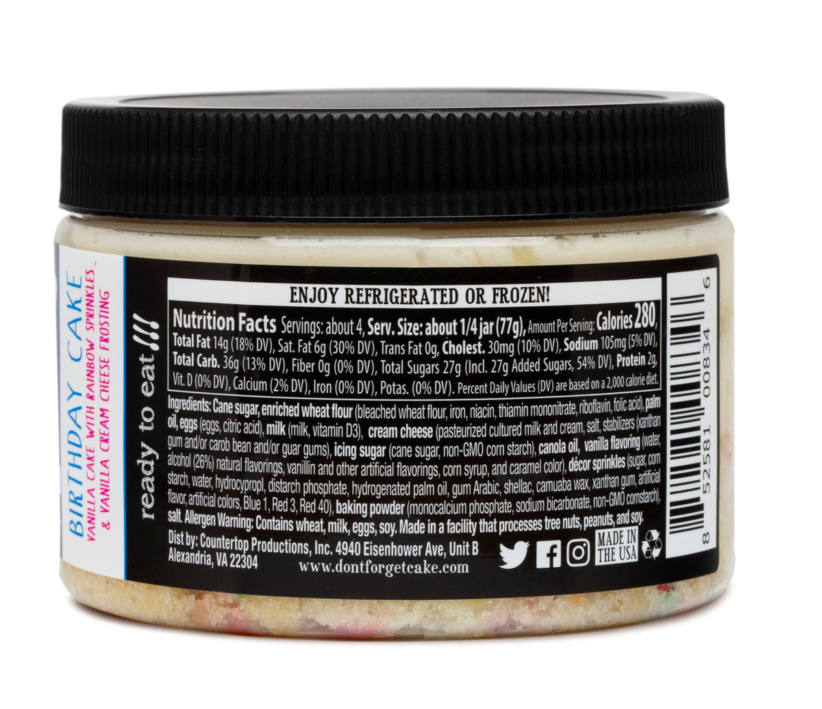 Don't Forget Cake! Multi Serve Cake Jar 1008343