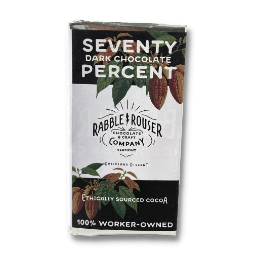 Rabble-Rouser Chocolate & Craft Co Classic Chocolate Bar - 70% Dark Chocolate