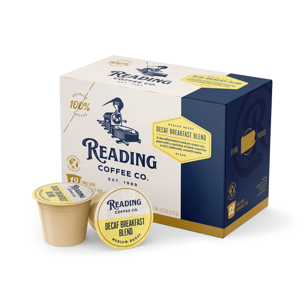 Reading Coffee Single Serve Pods - Decaffeinated Breakfast Blend
