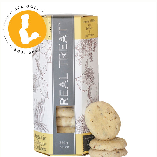 Real Treat Top Shelf Gourmet Cookies - Lemon Sablés with Herbes de Provence