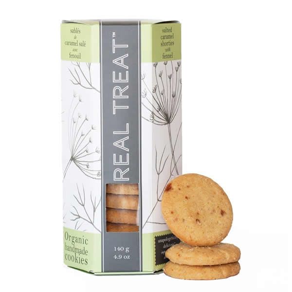 Real Treat Top Shelf Gourmet Cookies - Salted Caramel Shorties with Fennel
