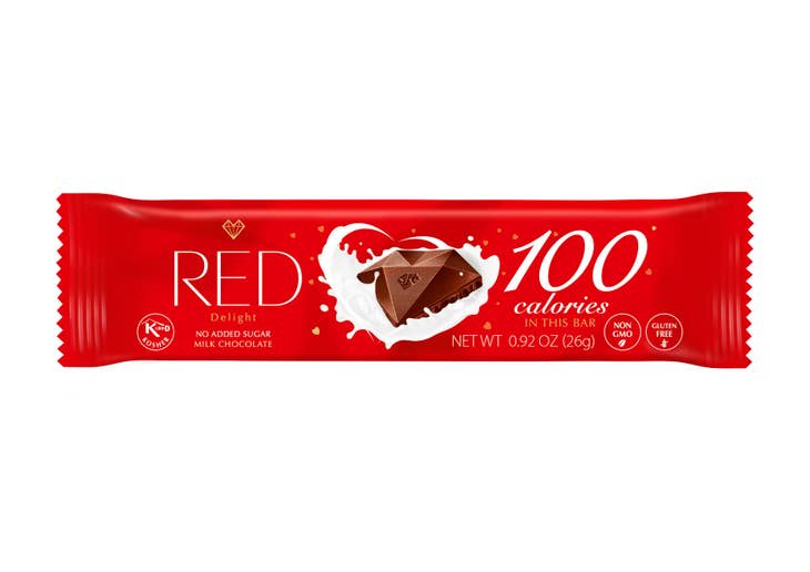 RED Chocolette Red Milk Chocolate, No Sugar Added