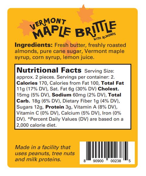 Vermont Maple Brittle MB2W