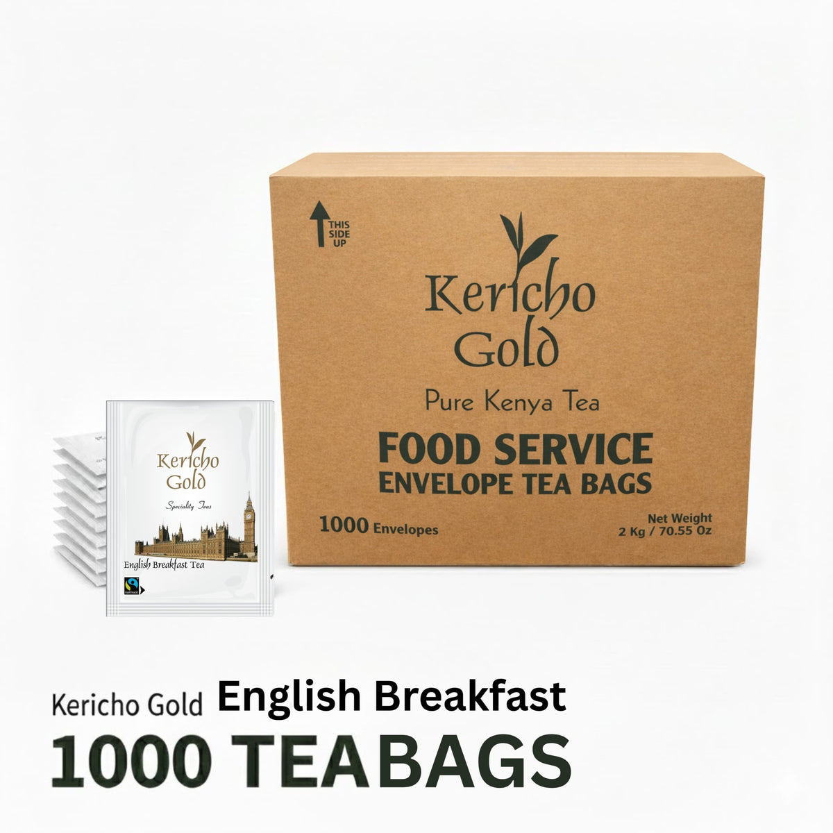 Kericho English Breakfast Black Tea – 1000 Individually Wrapped Tea Bags FSTEA3