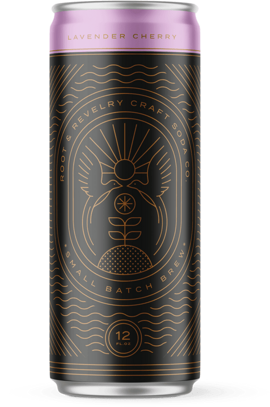 Root & Revelry Craft Soda Lavender Cherry Craft Soda
