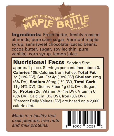 Vermont Maple Brittle MBCHO2W