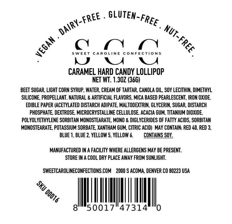 Dog Lollipop Collection, Caramel Flavor, 10/Case - VEGAN 00016