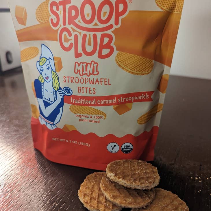 Traditional Caramel Organic and Plant Based Mini Stroopwafels VEGMINIMC