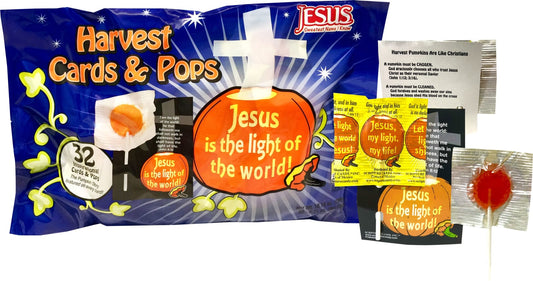 Scripture Candy Scripture Candy, Harvest Cards & Pops Bag, 32 Count