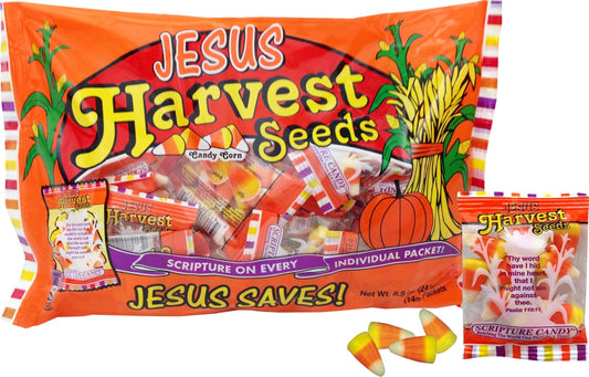 Scripture Candy Scripture Candy, Jesus Harvest Seeds Candy Corn Bag, 17 Pieces