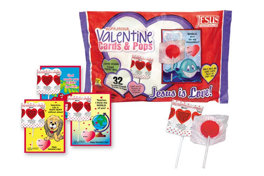 Scripture Candy Inspirational Valentine Pops and Cards Bag, 30 count
