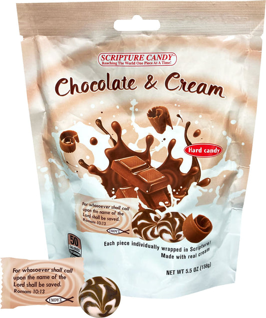 Scripture Candy Scripture Candy, Chocolate & Cream, 5.5oz Bag, 25 Pieces