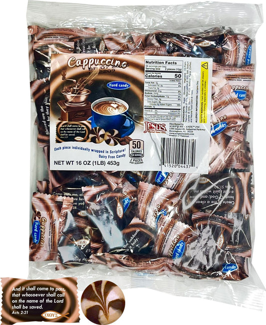 Scripture Candy Scripture Candy, Coffee Cappuccino Flavored Hard Candy 1 Pound Bag, 75