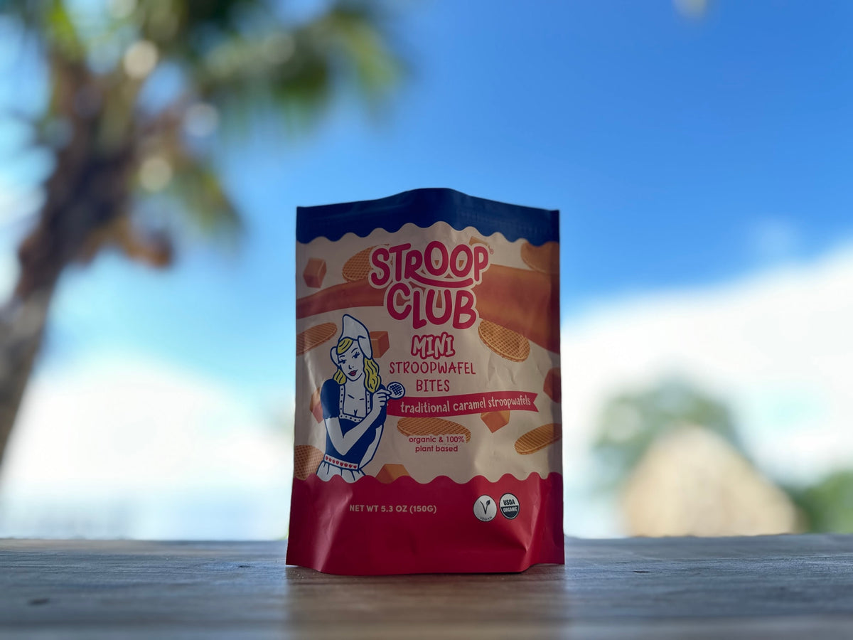 Traditional Caramel Organic and Plant Based Mini Stroopwafels VEGMINIMC