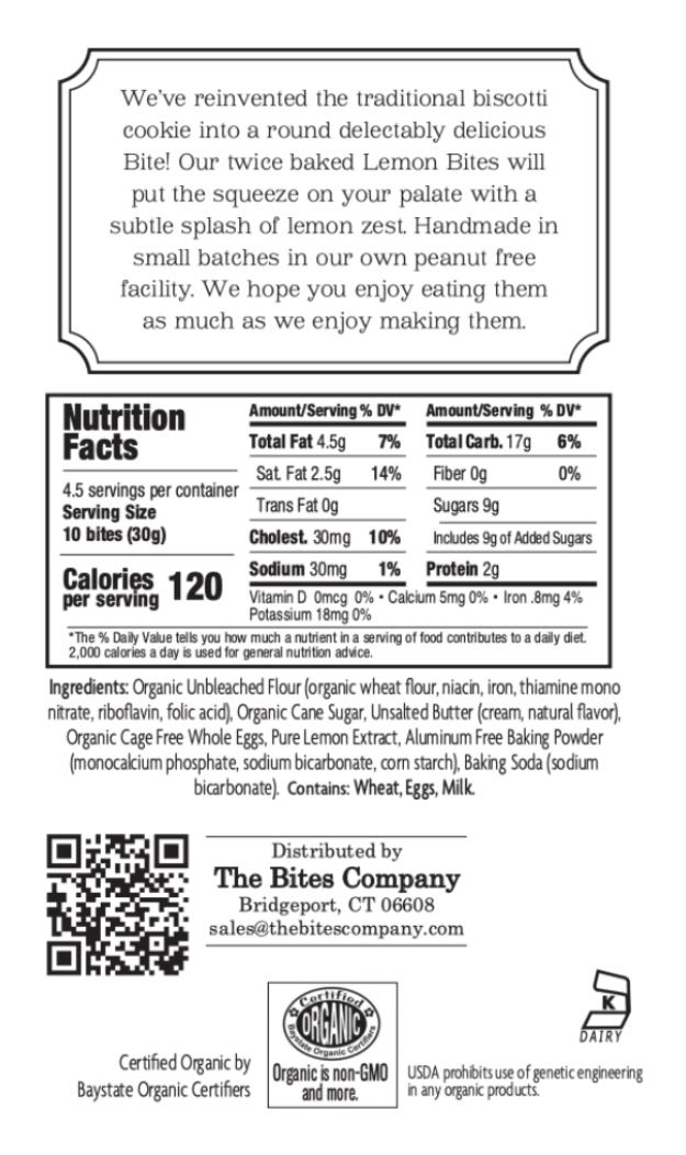 The Bites Company Lemon Biscotti Bites 4209
