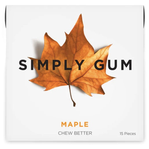 Simply Gum Natural Chewing Gum - Maple