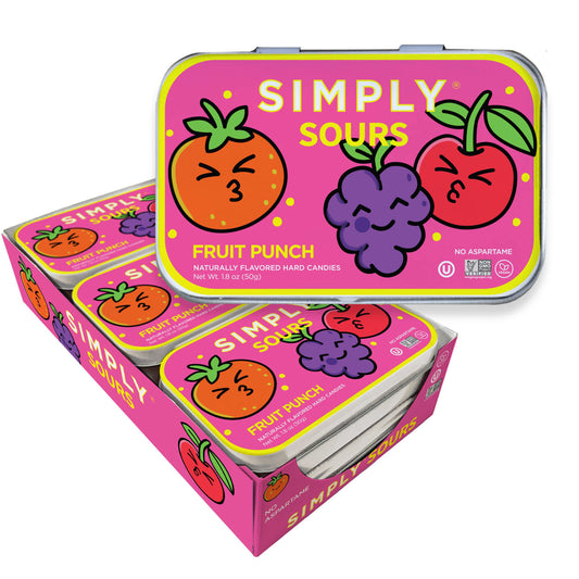 Simply Gum Simply Sours 1.8oz - 6 Pack - Fruit Punch