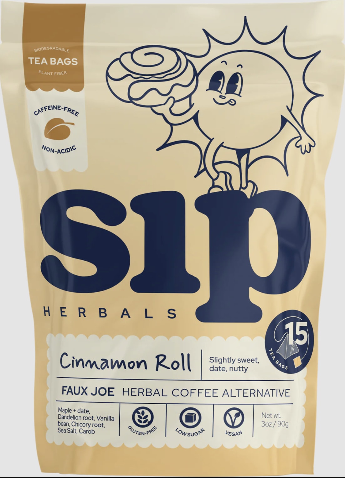Sip Herbals Coffee Alternative - Cinnamon Roll