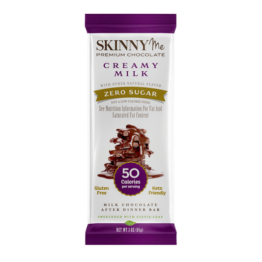 SkinnyMe Chocolates SkinnyMe Creamy Milk Chocolate Bar