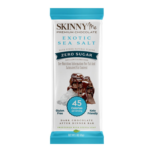 SkinnyMe Chocolates SkinnyMe Exotic Sea Salt Dark Bar
