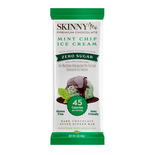 SkinnyMe Chocolates SkinnyMe Mint Chip Ice Cream Dark Bar