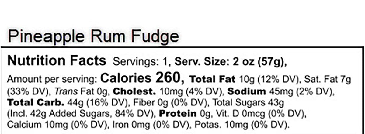 Spirit Legends - 2oz Fudge Display SL2ZFWPINEAPPLE