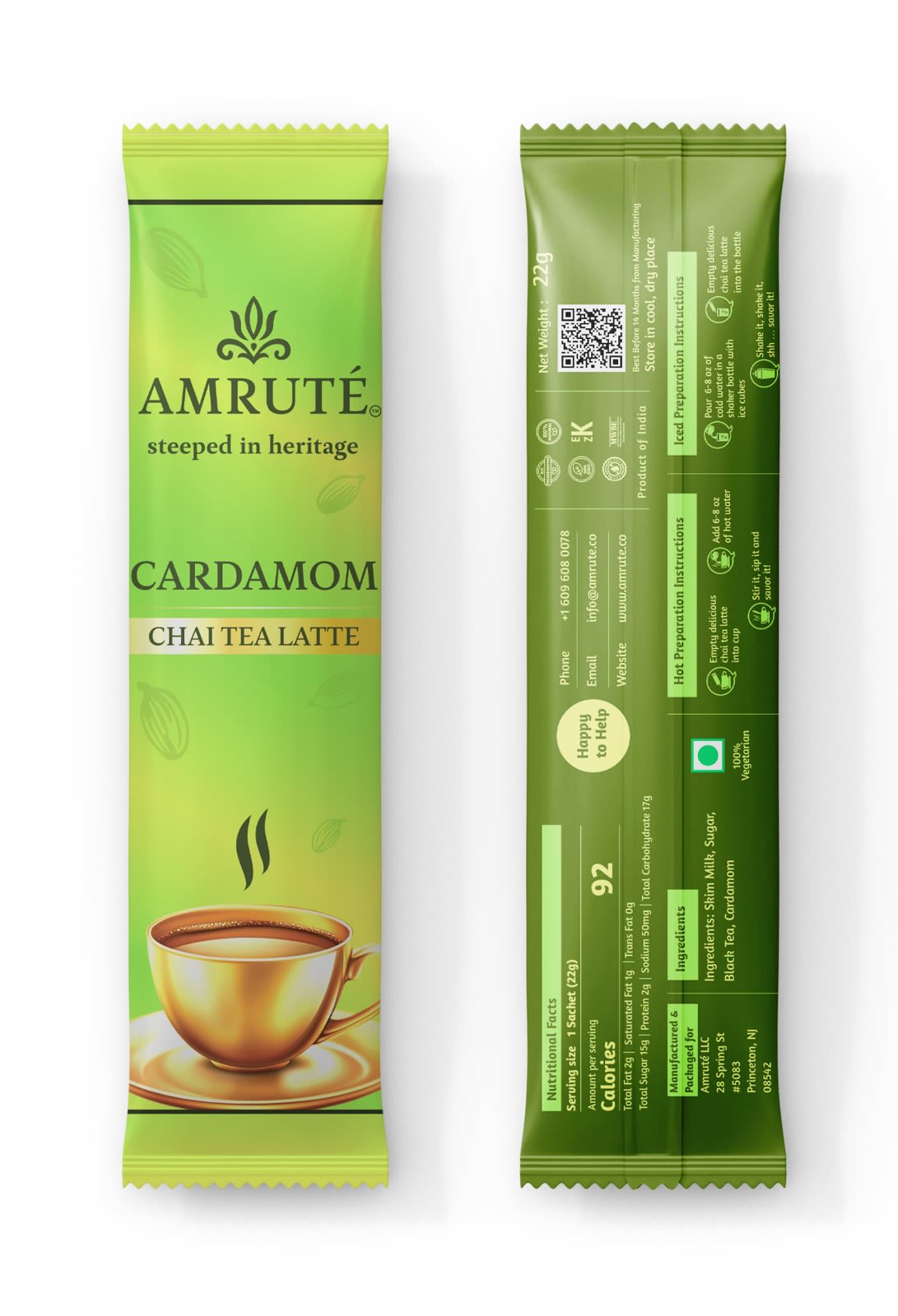 Amruté Chai Tea Latte(10ct Single Serves) Car001