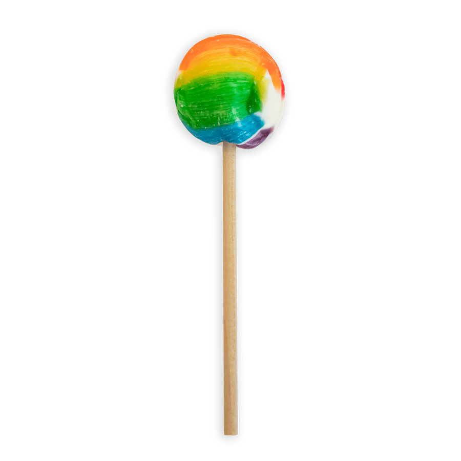 Startup Candy Co. Rainbow Watermelon Jumbo Pop - Unwrapped