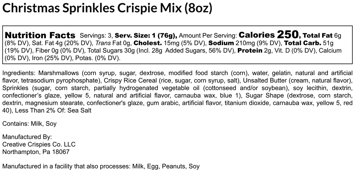 Seasonal Sprinkles Crispie Clusters 00850035099247