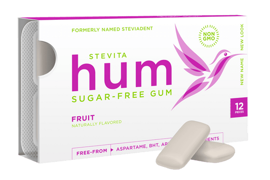Stevita Naturals Hum Gum - Sugar-Free Gum - Natural Fruit