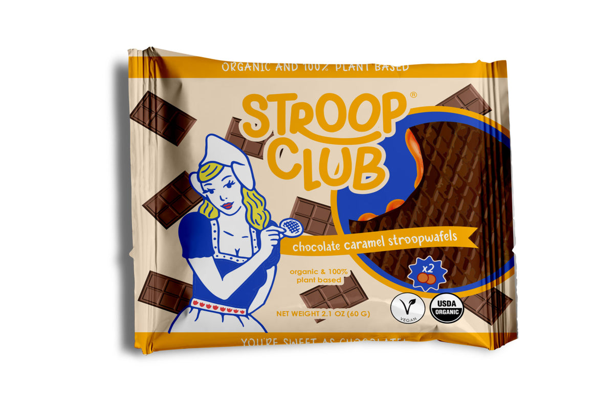 Stroop Club Organic and Plant Based Stroopwafel 2-Pack - Chocolate Caramel, Master