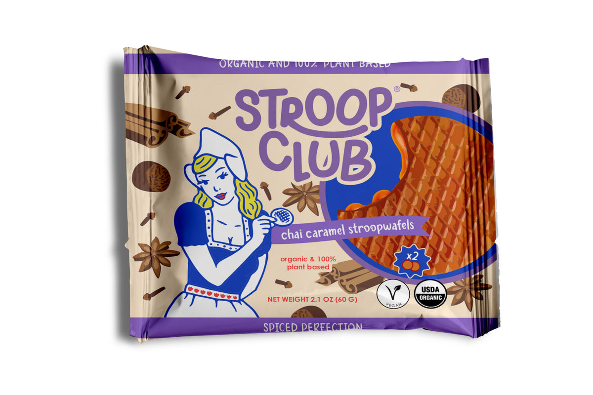 Stroop Club Organic and Plant Based Stroopwafel 2-Pack - Chai Caramel