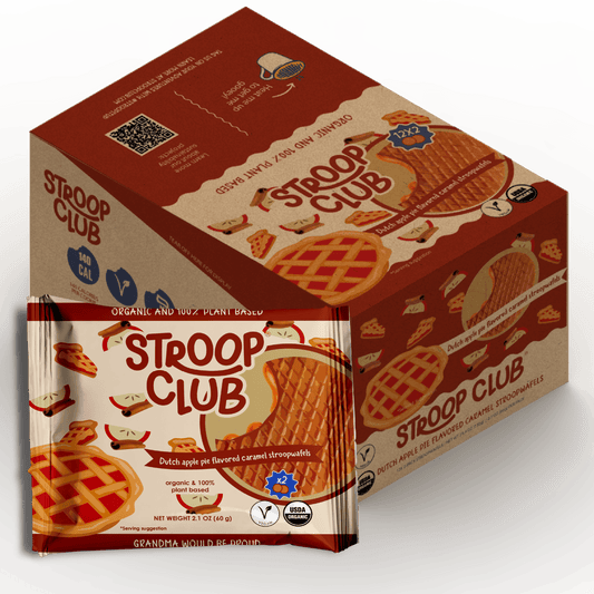 Stroop Club Organic and Plant Based Stroopwafel 2-Pack - Apple Pie Caramel - Maste
