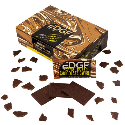 Suburban Street Trading Company Keto Peanut Butter Milk Chocolate Swirl Bars by Edge