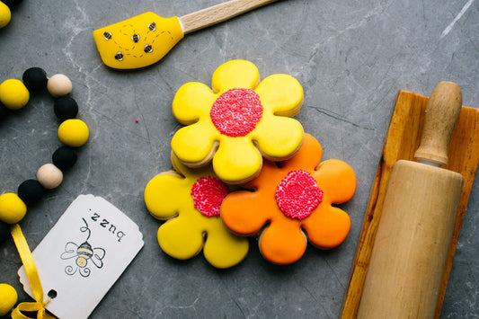Sugar Beez Flower Cookie - Pink