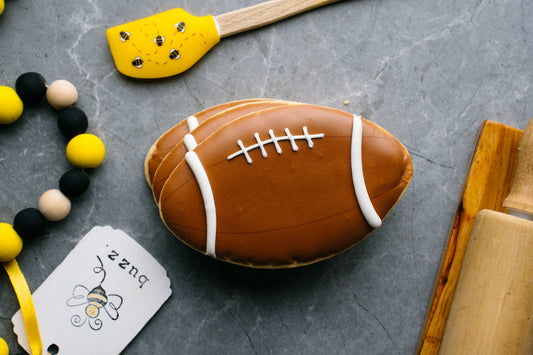 Sugar Beez Football Cookie