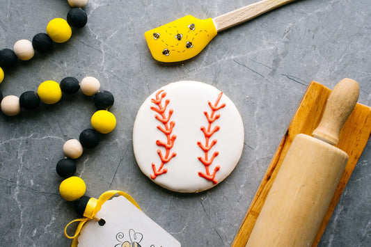 Sugar Beez Baseball Cookie