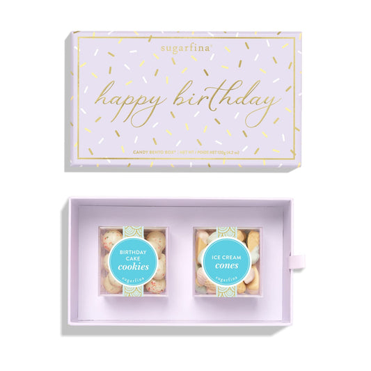 Sugarfina Happy Birthday 2pc Candy Bento Box (Preset) - 5.8 oz