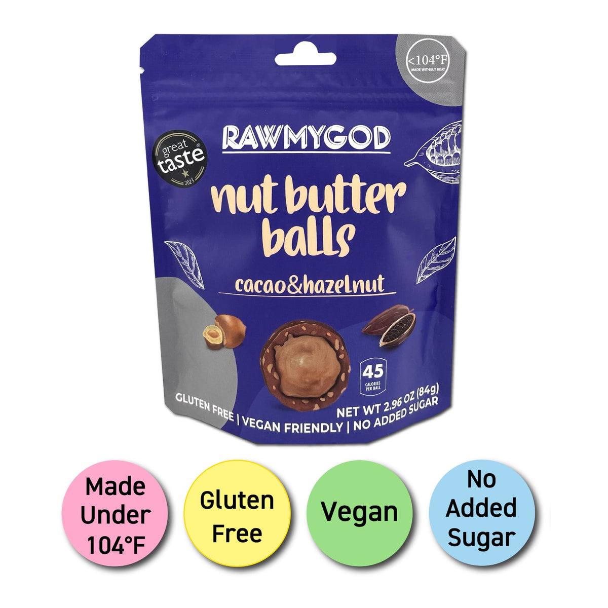 SUSUJOY RAWMYGOD Balls - Nut Butter Balls Cacao & Hazelnut