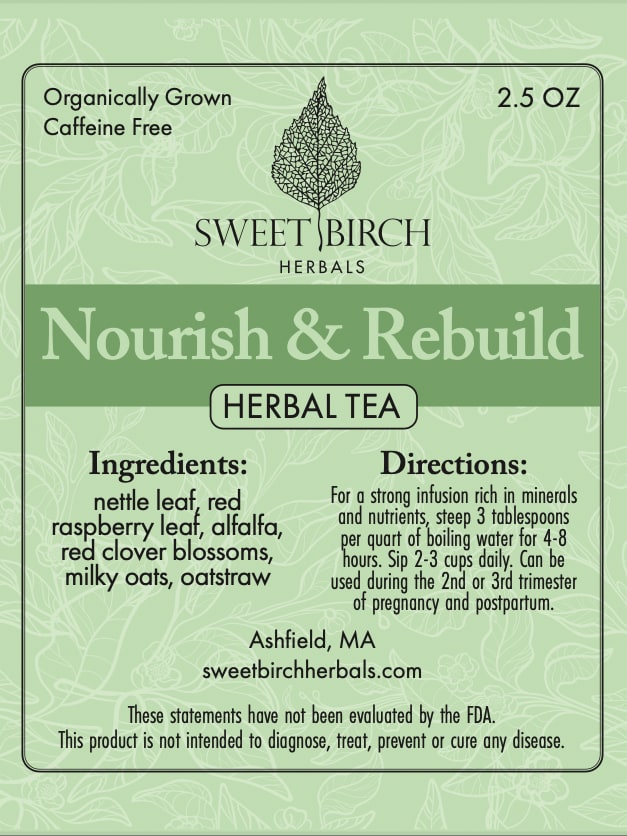 Sweet Birch Herbals Herbal Tea - 2.5oz - Nourish & Rebuild