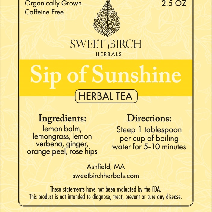 Sweet Birch Herbals Herbal Tea - 2.5oz - Sip of Sunshine