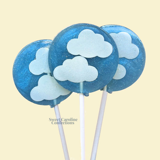 Sweet Caroline Confections Cloud Lollipops, Cotton Candy Flavor, 10/Case -VEGAN