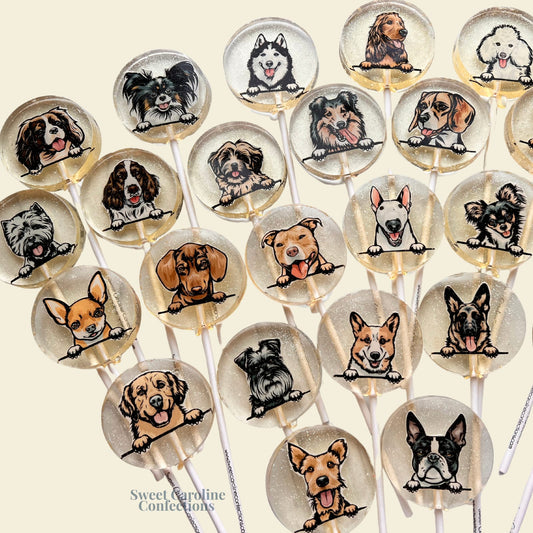 Sweet Caroline Confections Dog Lollipop Collection, Caramel Flavor, 10/Case - VEGAN