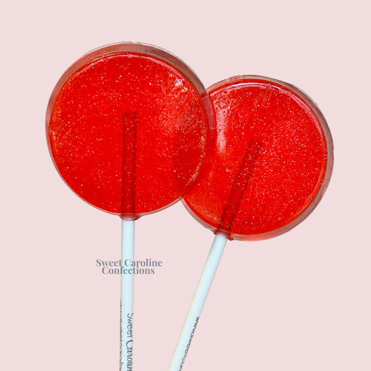 Sweet Caroline Confections Hot Cinnamon Lollipops, 10/Case - VEGAN