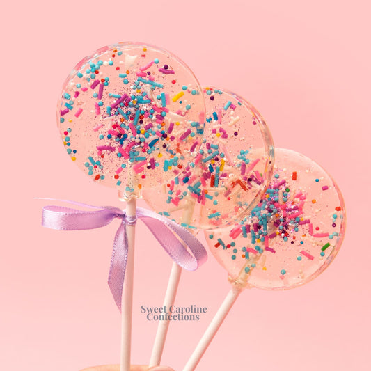 Sweet Caroline Confections Unifetti Lollipop, Blackberry,10/Case -VEGAN
