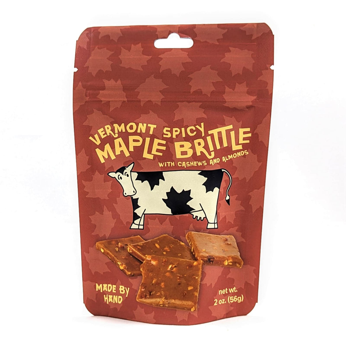 Sweet on Vermont Artisan Confectio Vermont Maple Brittle - Pouch, Vermont Spicy Cashew-Almond Brittle